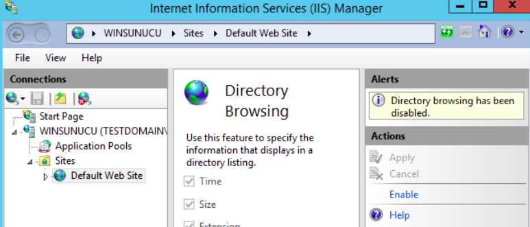 IIS Enable Directory Browsing