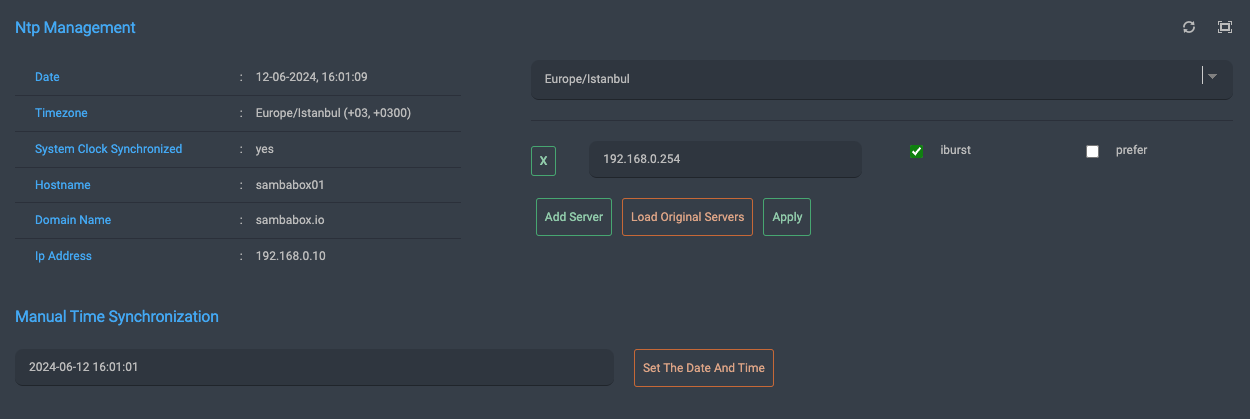 Date & Time Settings