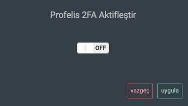 2FA Aktifleştir