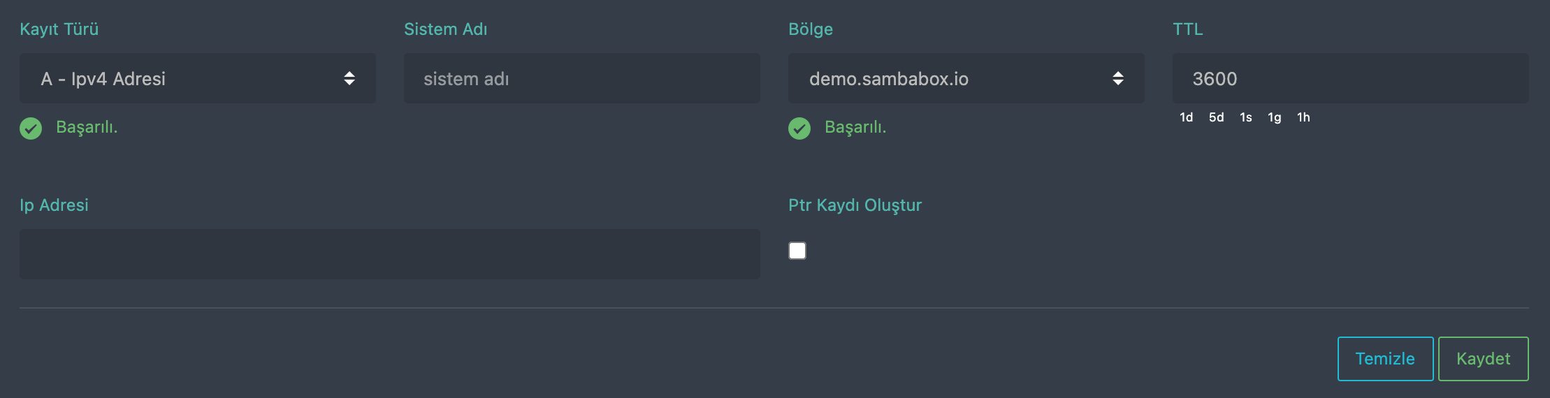 DNS A kaydı