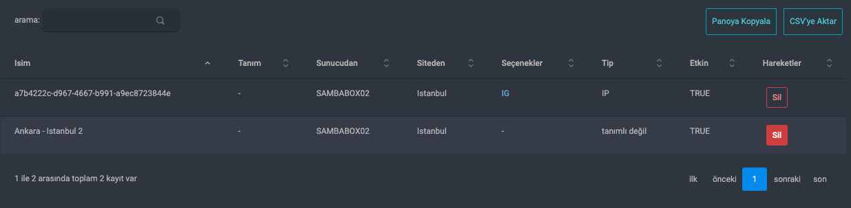 NTDS Bağlantısını Sil