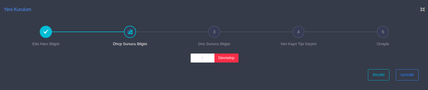 DHCP Sunucu Bilgisi